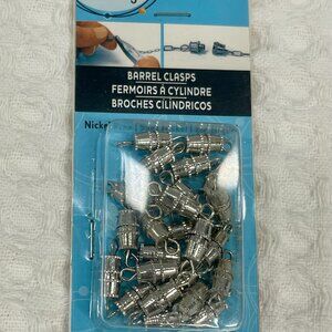 Bead Landing Barrel Clasps 24pc Aluminum